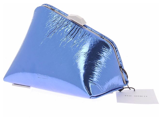Attico Pochette blu in pelle - vista 5