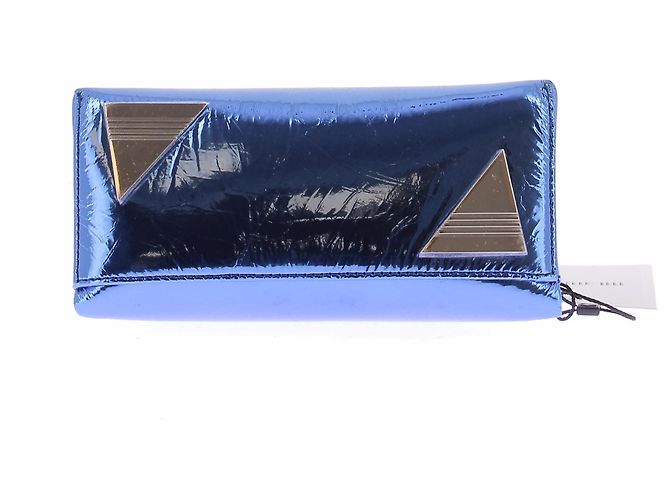 Attico Pochette blu in pelle - vista 7