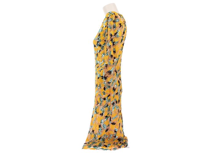 Elisabetta Franchi Abito lungo giallo con paillettes - vista 4