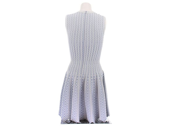 Vestido corto estampado azul y blanco Alaïa - vista 2