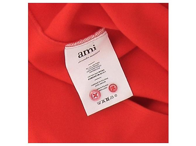 Top de algodón rojo Ami Talla 40 Roja - vista 5