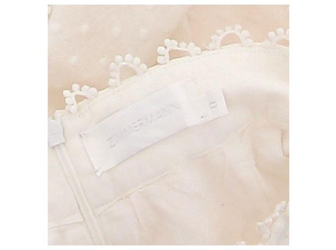 Zimmermann Short branco com pontos de bordado - vista 5