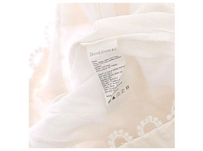 Zimmermann Short branco com pontos de bordado - vista 6