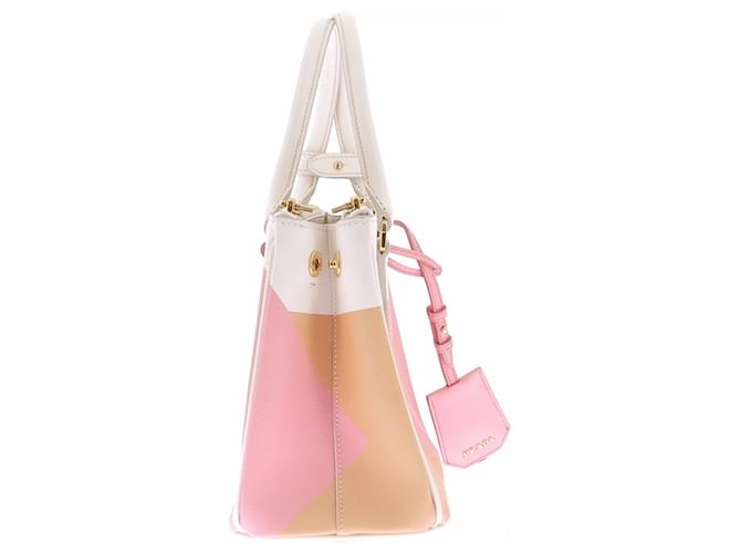 Prada Borsa "Galleria" bianca rosa e pesca Multicolore - vista 3
