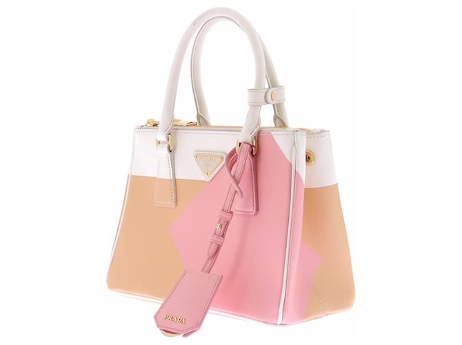 Prada Borsa "Galleria" bianca rosa e pesca Multicolore - vista 5