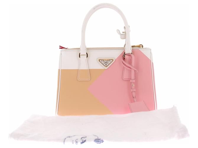 Prada Borsa "Galleria" bianca rosa e pesca Multicolore - vista 8