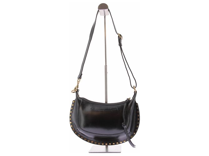 Isabel Marant Bolso 'Oskan Moon' negro de cuero - vista 2