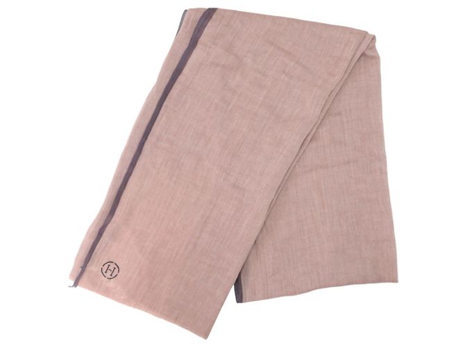 Chal Naoshima de Hermès en algodón rosa - vista 3