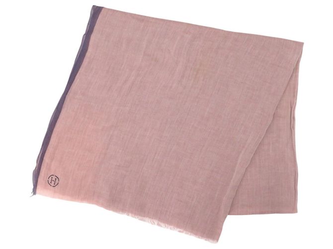 Chal Naoshima de Hermès en algodón rosa - vista 5