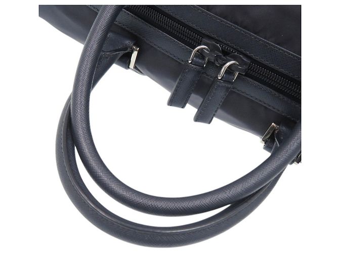Borsa Boston Prada 2 in 1 blu navy - vista 8