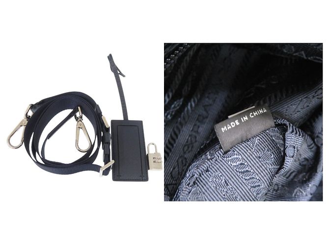 Borsa Boston Prada 2 in 1 blu navy - vista 9