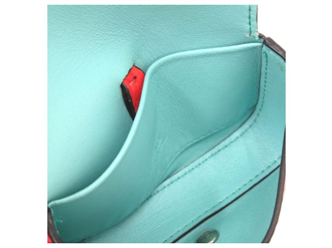 Fendi Red Leather Business Card Case - view 4