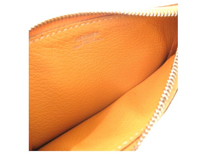 Monedero Clarisse PM en cabra natural Sable de Hermès - vista 5