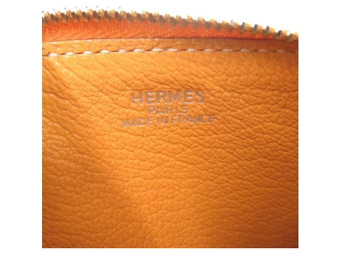 Monedero Clarisse PM en cabra natural Sable de Hermès - vista 6