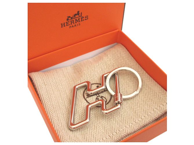 Ring Portachiavi in metallo argento Hermès H Toe Speed - vista 2