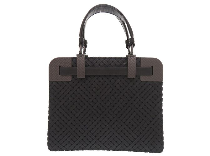 Borsa in pelle nera Bottega Veneta Nero - vista 2