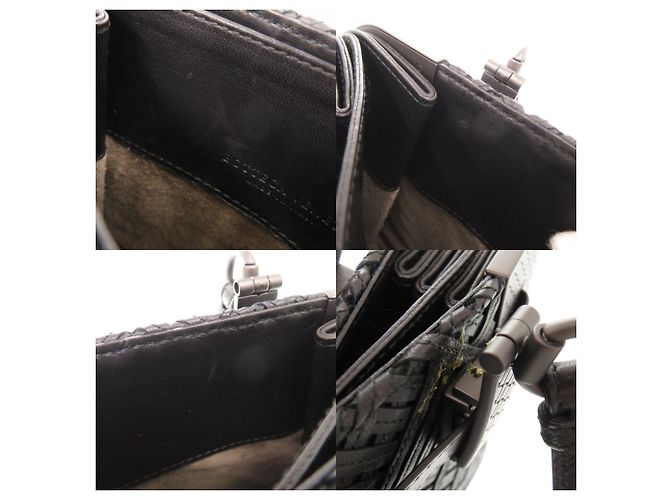 Borsa in pelle nera Bottega Veneta Nero - vista 9