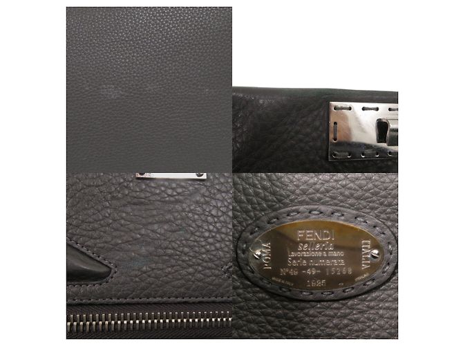 Borsa in pelle Fendi 2 in 1 Selleria Peekaboo Monster Bugseye - vista 9