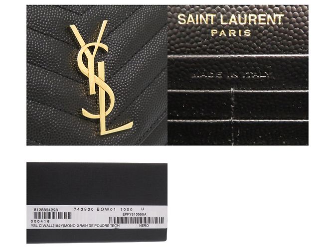 Borsa a spalla in pelle nera Yves Saint Laurent Nero - vista 10