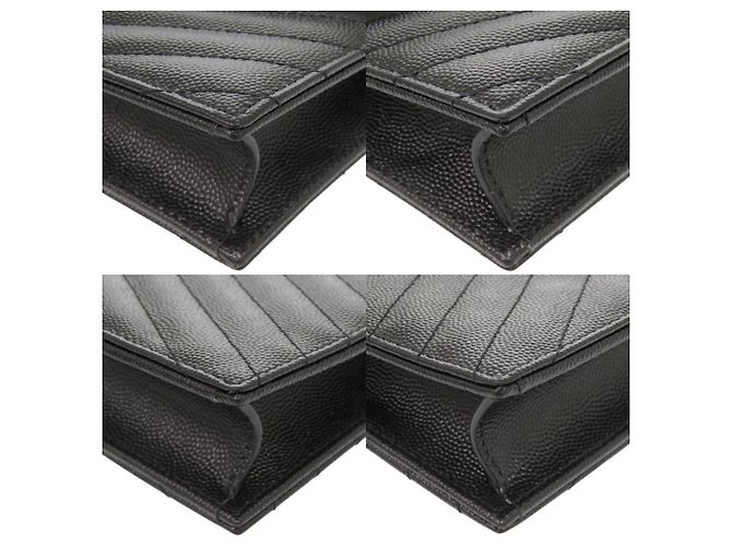 Borsa a spalla in pelle nera Yves Saint Laurent Nero - vista 5