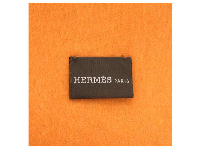 Stola in cashmere Hermès arancione - vista 5