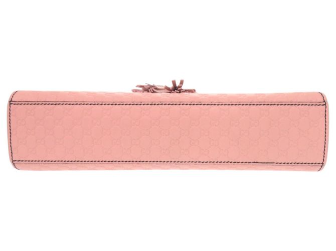 Borsa a Spalla Gucci Emily in Pelle Micro Guccissima Rosa - vista 3