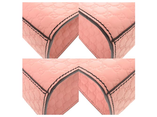 Borsa a Spalla Gucci Emily in Pelle Micro Guccissima Rosa - vista 4