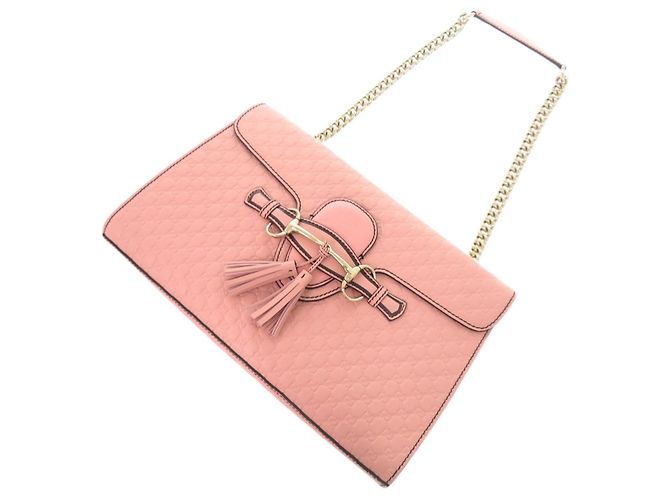 Borsa a Spalla Gucci Emily in Pelle Micro Guccissima Rosa - vista 5