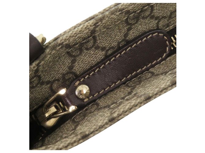 Borsa a Spalla Gucci GG Supreme Beige - vista 7
