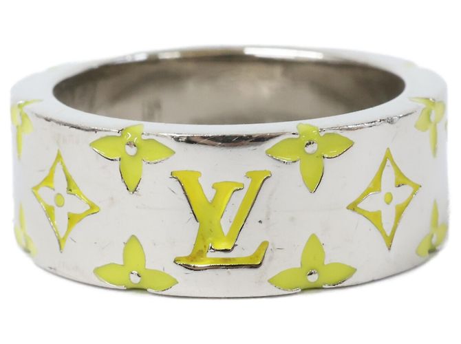 Anello a fascia LV Mosaic di Louis Vuitton Argento Giallo - vista 2