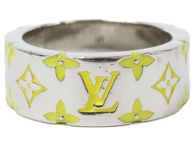 Anello a fascia LV Mosaic di Louis Vuitton Argento Giallo - vista 3