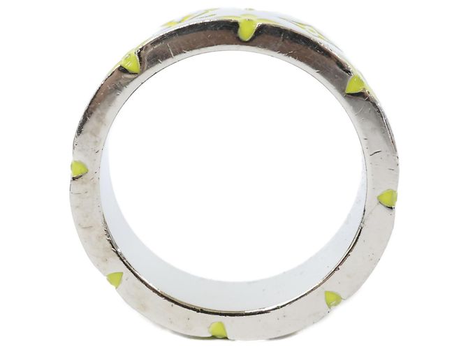 Anello a fascia LV Mosaic di Louis Vuitton Argento Giallo - vista 6