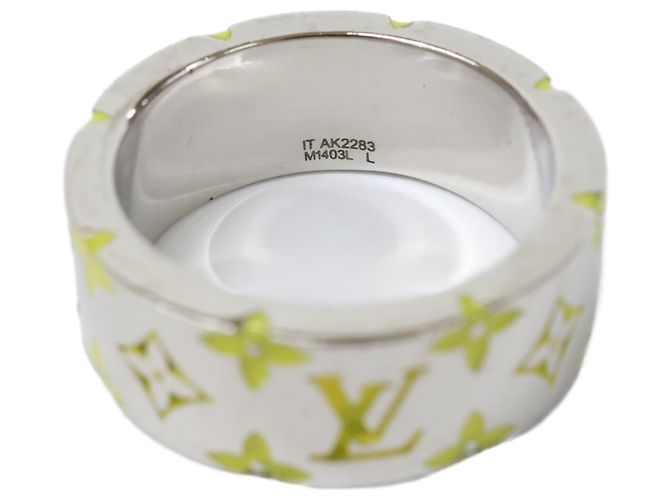 Anello a fascia LV Mosaic di Louis Vuitton Argento Giallo - vista 7