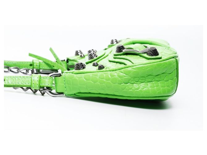Borsa a spalla mini Le Cagoule di Balenciaga Verde - vista 3