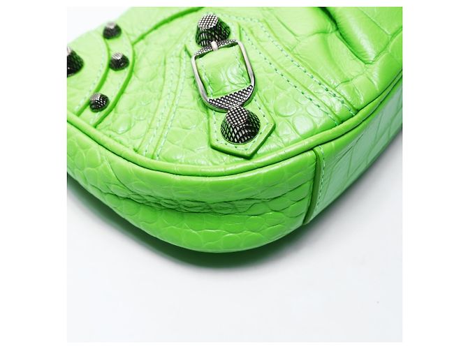 Borsa a spalla mini Le Cagoule di Balenciaga Verde - vista 5
