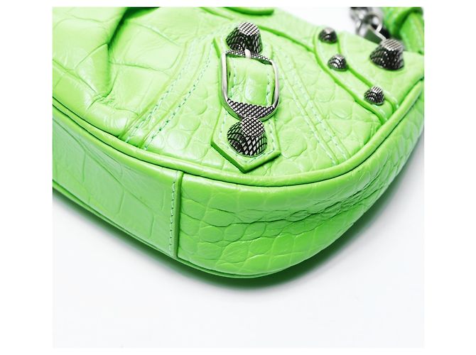 Borsa a spalla mini Le Cagoule di Balenciaga Verde - vista 6