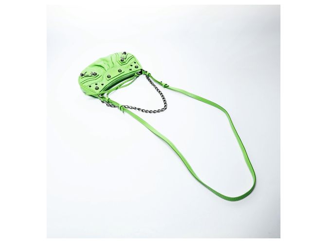 Borsa a spalla mini Le Cagoule di Balenciaga Verde - vista 8