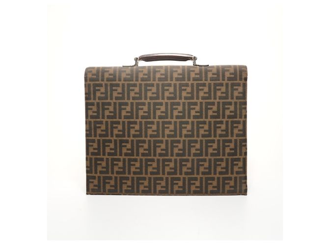 Fendi Zucca Canvas Aktentasche Braun - Ansicht 2