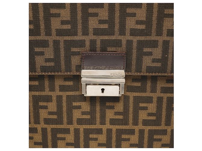 Fendi Zucca Canvas Aktentasche Braun - Ansicht 8