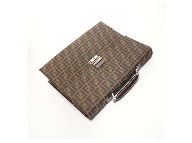Fendi Zucca Canvas Aktentasche Braun - Ansicht 9