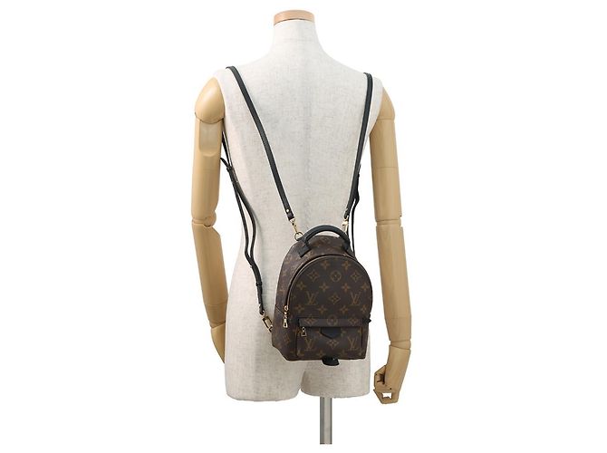 Zaino MINI Palm Springs Monogram Louis Vuitton Nero Monogramma - vista 5