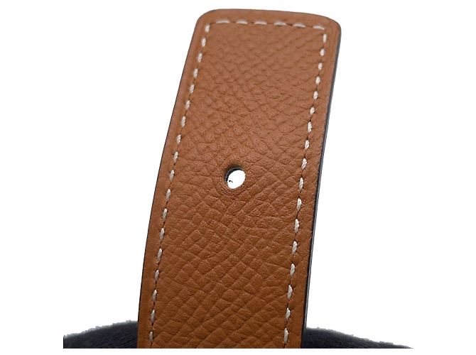 Cintura Hermès Gamma in Nero e Oro D'oro - vista 11