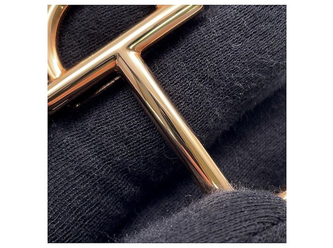 Cintura Hermès Gamma in Nero e Oro D'oro - vista 12