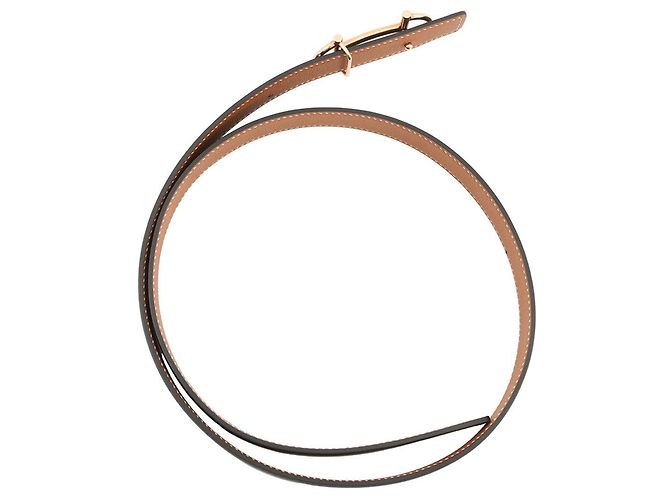 Cintura Hermès Gamma in Nero e Oro D'oro - vista 3