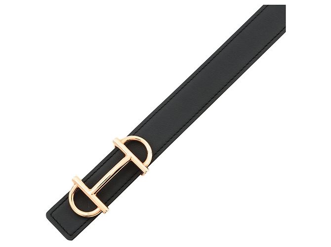 Cintura Hermès Gamma in Nero e Oro D'oro - vista 4