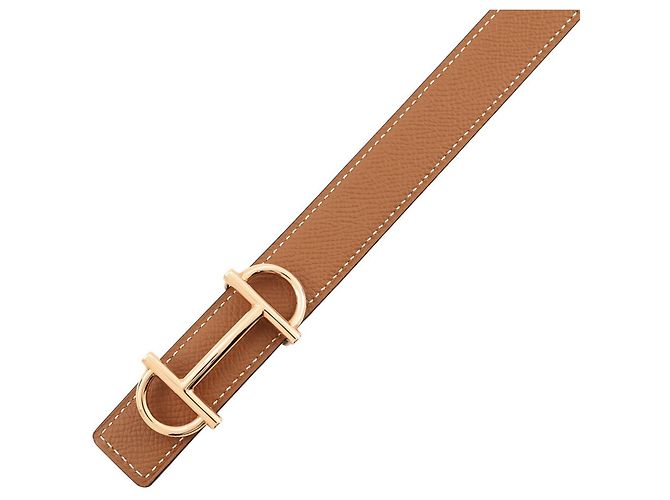 Cintura Hermès Gamma in Nero e Oro D'oro - vista 5