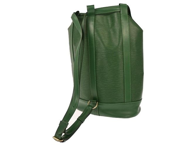 Zaino Randonnee in pelle Epi PM Louis Vuitton Verde - vista 2