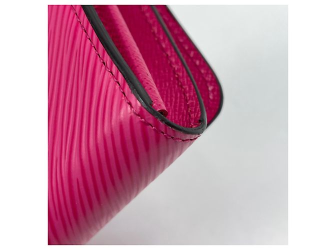 Twist Billetera bifold de cuero Epi rosa intenso Louis Vuitton - vista 3