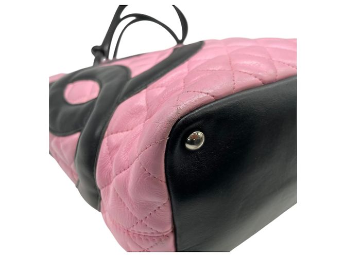 Bolso tote de la línea Cambon de Chanel Negro Rosa - vista 10