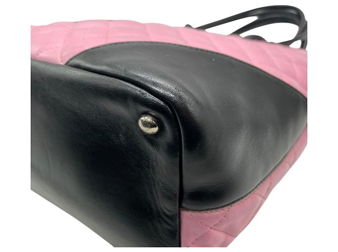 Bolso tote de la línea Cambon de Chanel Negro Rosa - vista 11